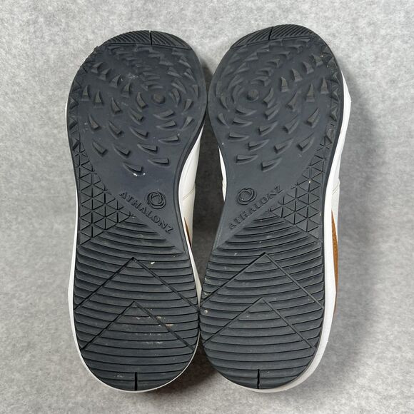Athalonz EnVe Golf Shoes Mens Size 8.5 White Tan Athletic‎ Performance Spikeless
